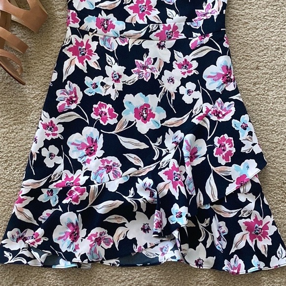 Banana Republic Floral Ruffle Wrap Racerback Dress - Picture 4 of 10